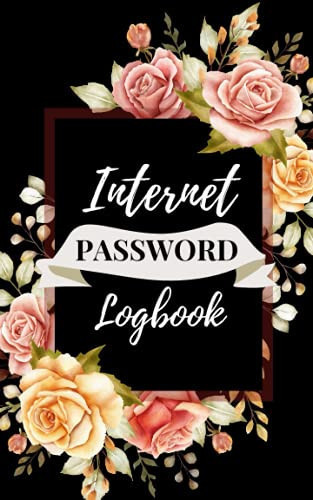 Internet Password Logbook Compact Password Keeper, Small Password Log Book, Website Username and Password Book, Alphabetical Password Log Book (Sort by A-Z).