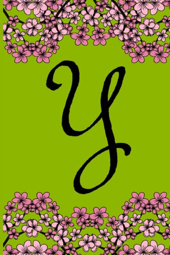 Y: Initial Notebook for Women and Girls, Green 6 x 9