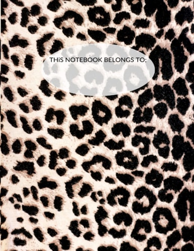 Leopard notebook: College Ruled Cheetah Print Notebook Journal,110 (8.5x11) Large Pages.