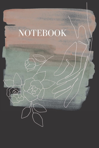 Notebook: Lined Journal Notebook: Simple Line Art Cover (6 x 9 inches) 120 pages