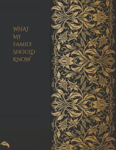 *what My Family Should Know* A Comprehensive Checklist for My Family ~ Estate Planner ~ Will Planning Workbook ~ Final Wishes Organizer* 8. 5x11