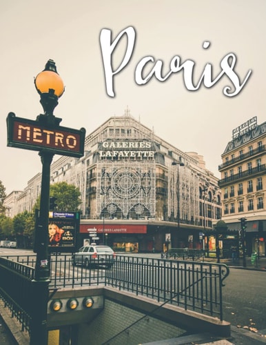 Paris Notebook with a Parisian Metro Sign. 120 Lined Pages. Composition Notebook. College Ruled. 8.5 x 11 in. Gift for Francophiles, France Lovers, Fans of Paris and Travel Lovers.