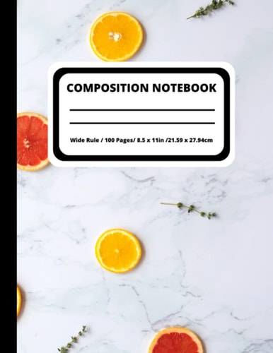 Colorful Composition Notebook Composition Notebook, Wide Rule, Large 8. 5x11in, 100 Pages, Great Gift for Students