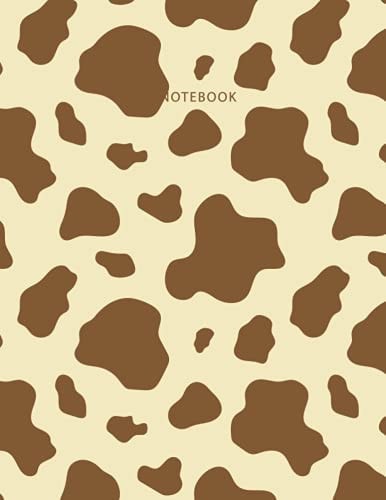 Notebook Animal Print - Lined Notebook Journal - Softcover, College Ruled, 120 Pages, 8. 5 X 11 - Cow Print Design