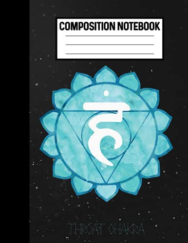 Composition Notebook Throat Chakra Positive Energy Notebook for Yoga Lovers