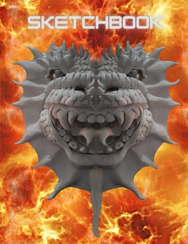 Dragon Sketchbook Blank Pages for Your Fantasy Illustrations: 100 Blank Pages Waiting To Be Filled With Your Artwork, Thoughts, and Dreams (Incredible Creatures Blank Books)