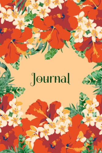 Hibiscus Lined Journal / Notebook: 100 pages - Travel Friendly 6x9