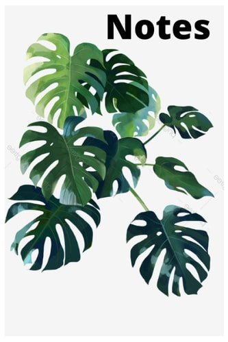 notes: notebook, garden, plants, nature, lists, designs, house plants.