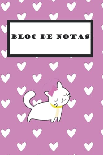 Cuaderno Bloc de Notas con Líneas ROSA CORAZONES BLANCOS Y GATITA: La Historia del Señor Don Gato (Spanish Edition)