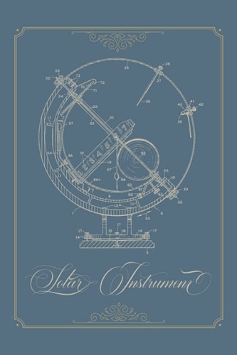 Celestial Notebook: Solar Instrument [Antique Blue]