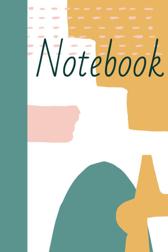 Notebook: Cute colorful abstract notebook with blank lined paper