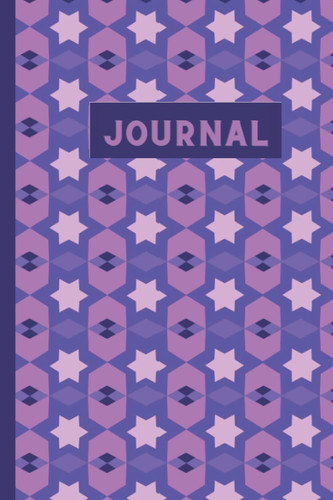Star Argyle Journal Purple Star Argyle Design Blank Lined Journal