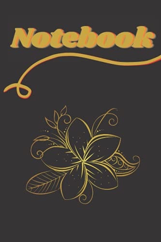 Black and Gold Flowered Notebook