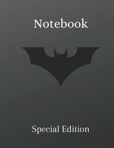 The Bat Notebook Classic Edition: Lined Notebook / Journal, 120 Pages, 8,5x11", Soft Cover, Matte Finish