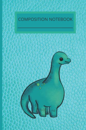 Dinosaur Composition Notebook College Ruled Cute Blue Dinosaur Composition Notebook - Composition Book - 200 Pages