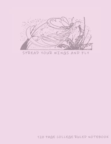 Vintage Fairy Notebook 120 College Ruled Lined Pages (Composition Book, Journal) (8. 5 X 11 Large)
