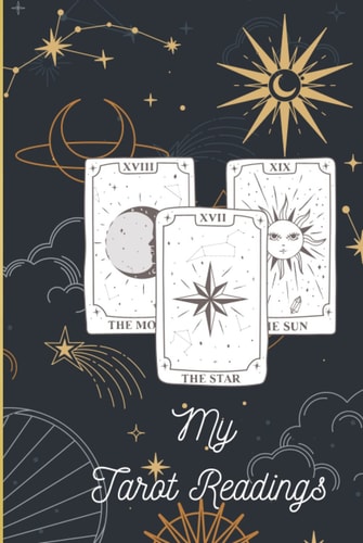 Wiccan Tarot Reading Journal, Lined Wiccan Tarot Card Reading Journal, Cute Tarot Journal