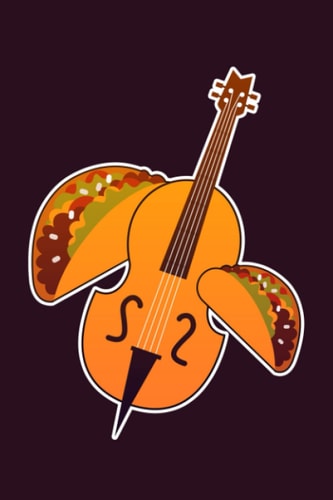 Cello And Tacos: Dot Grid Journal Notebook (6x9 inches) with 120 Pages