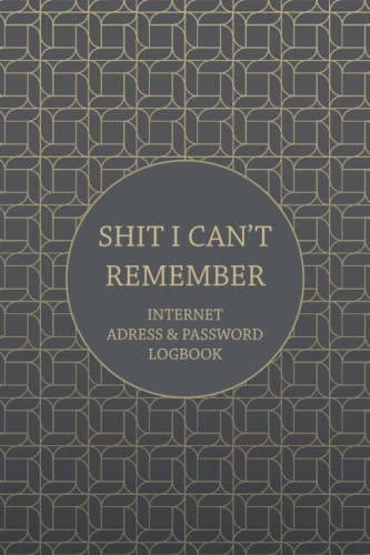 Shit I Can't Remember: Internet adress & password logbook