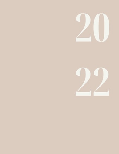 Weekly and daily planner 2022,simple cover,8.5x11 inch_120 page,calendar2022