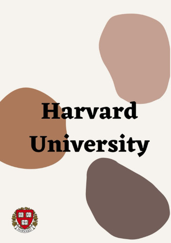 Harvard university notebook: 100 pages, lined notebook, size of 7 x 10 for students