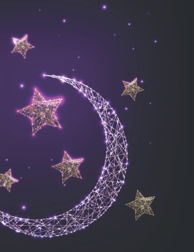 Journal: String Art Moon and Stars Paperback