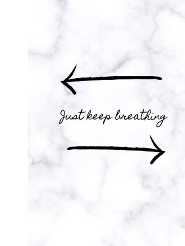 Large Notebook, 8.5 x 11" - Just Keep Breathing