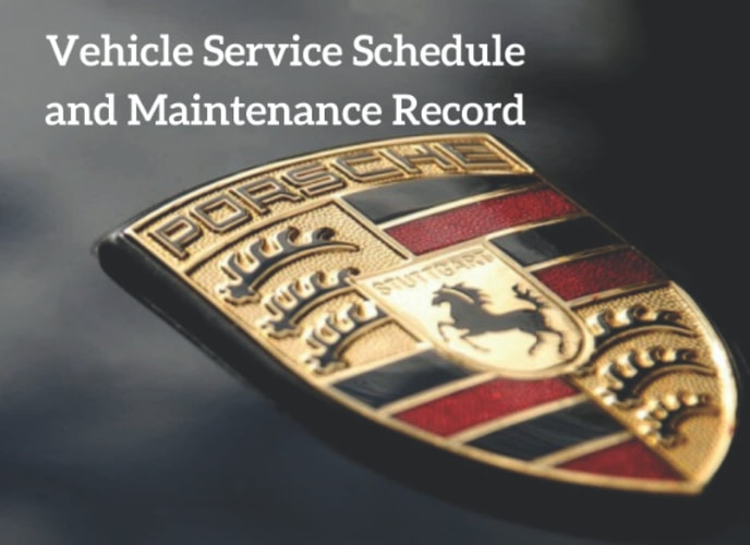 Vehicle Service Schedule and Maintenance Record: Replacement Service History Book