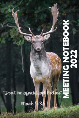 Meeting Notebook 2022: JW Meeting Notebook with 2022 Year Text ~ Deer Design