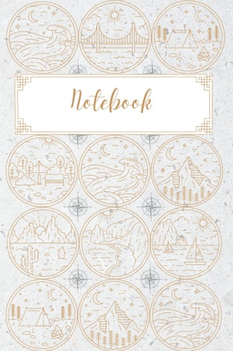 Ruled Notebook/Journal: Lined Journal 6"x9", College Ruled Notebook/Journal, Travel, Adventure Inspired Cover with 50 states, World Map, Compass Rose