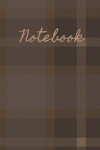Notebook Brown Check Print Journal