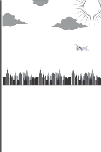 "Untitled Password Book": Alphabetical Untitled Discrete Password Book with a beautiful city scape layout. Size is 6 x 9.