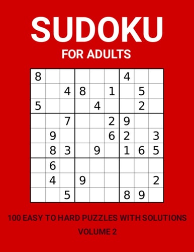 Sudoku Puzzles Easy to Hard: Sudoku Puzzle Book for Adults Vol. 2