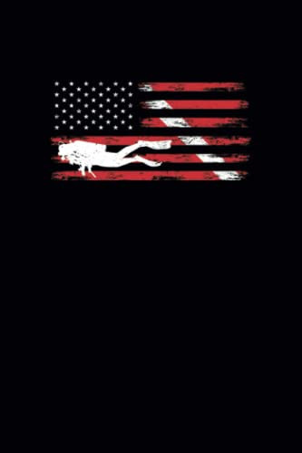 Dive Log Book: Compact Scuba Diving Log for 122 Dive Entries (Stars and Stripes Theme)