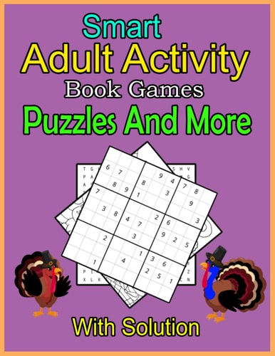 Smart Adult Activity Games Book Puzzle And More