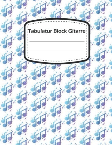 Gitarren Tab Heft: 120 Seiten im ca. A4 Format (8,5 x 11 Zoll) mit 7 sechszeiligen Notensystemen und 5 Akkorddiagramme pro Seite (German Edition)