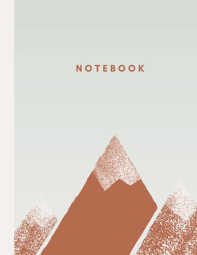 Notebook: Abstract Mountain Composition Notebook - College Ruled 100 Pages - Large 8.5 x 11: Notebook for sketching, journaling and jotting down notes