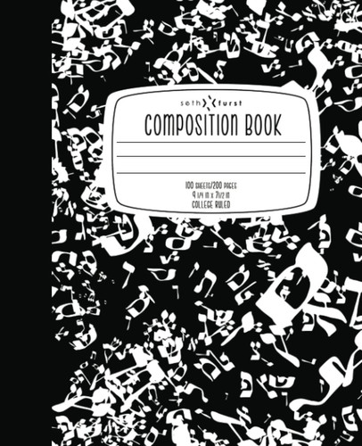 Alef-Bet Marble Composition Notebook (Black)