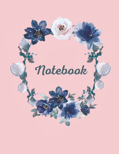Notebook: Cute Floral Ruled Composition Notebook