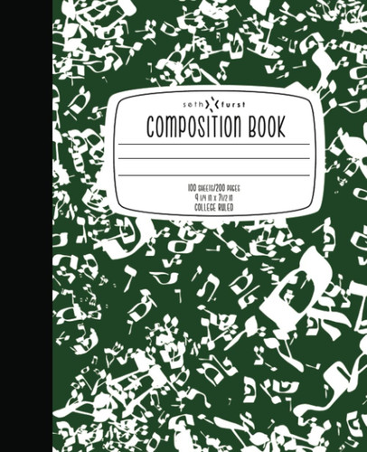 Seth Furst Alef-Bet Marble Composition Notebook (Green)