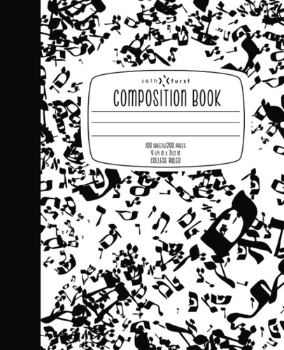 Seth Furst Alef-Bet Marble Composition Notebook (White)