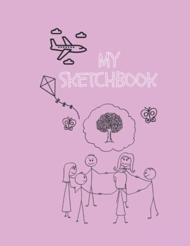 Sketchbook (Doodle book) - Pink - Drawing/Sketching/Writing 8.5 x 11