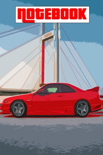 Notebook: Red Sports Car Stylish Notebook, 6x9 inch size 120 lined pages