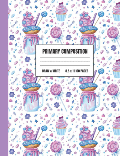 Christmas Primary Composition Notebook: 100 Pages of Story Primary Paper for Kids Drawing and Journaling | Perfect for Kindergarten First and Second ... Holiday Gift for Kids | Purple Sweets Mug