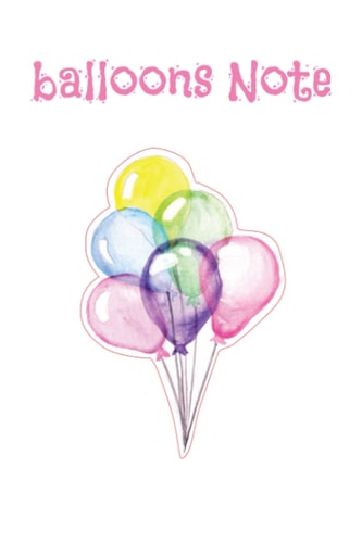 Cut balloons Note: Lined Notebook / Journal Gift, 120 Pages, 6x9, Soft Cover, Matte Finish
