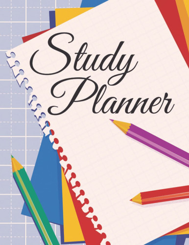 Study Planner: This Study Planner Diary Is Has A Modern Pattern To Add A Bit Of Color Any Study Set Up