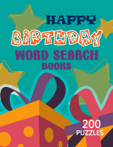 Happy Birthday Word Search Books: 300 Puzzles Large-Print Activity Easy Challenge for Adults and Seniors