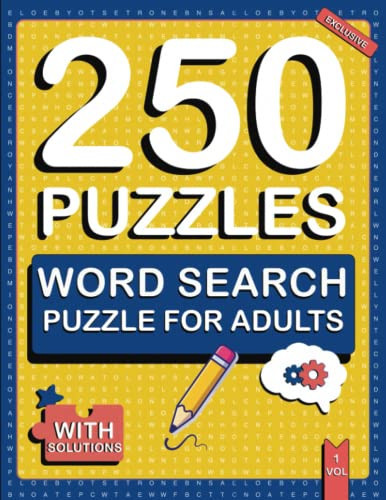 250 Word Search Puzzle Book for Adults: 250 Exclusives Themed Word Search Puzzles for Adults: Large Print Word Search Puzzles for Adults