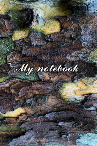 A paperback notebook with a picture of colored rock stones. Convenient size 6 x 9 in a line of 100 pages.