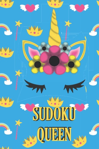 puzzles for girls who loves unicorn 4-8 year old: sudoku for unicorn loves, Sudoku puzzles 4*4 using NUMBERS and shapes